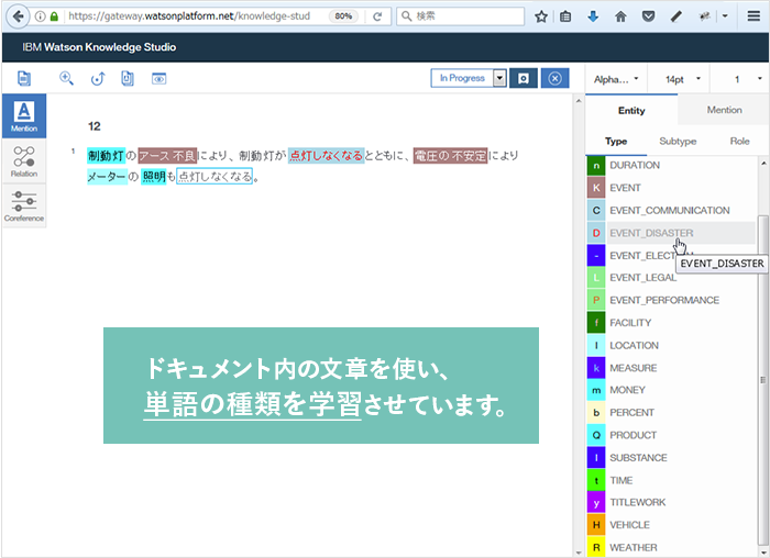 手動のアノテーション設定方法