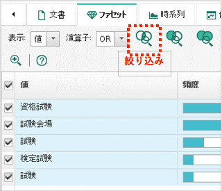 ファセット絞り込み